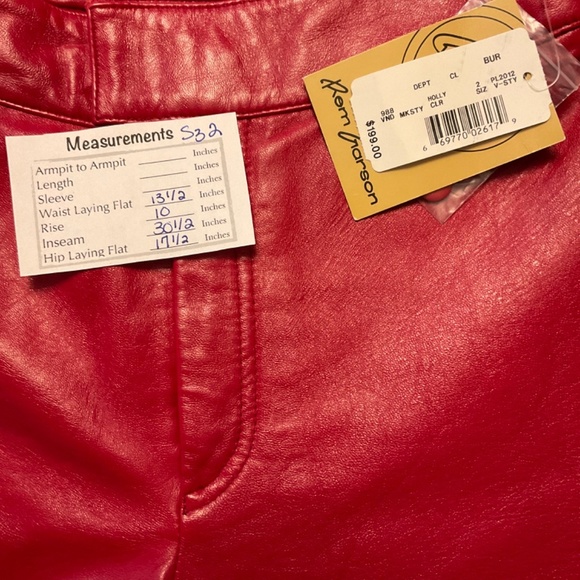 NWT Vintage Rem Garson Genuine Leather Pants - Picture 8 of 10